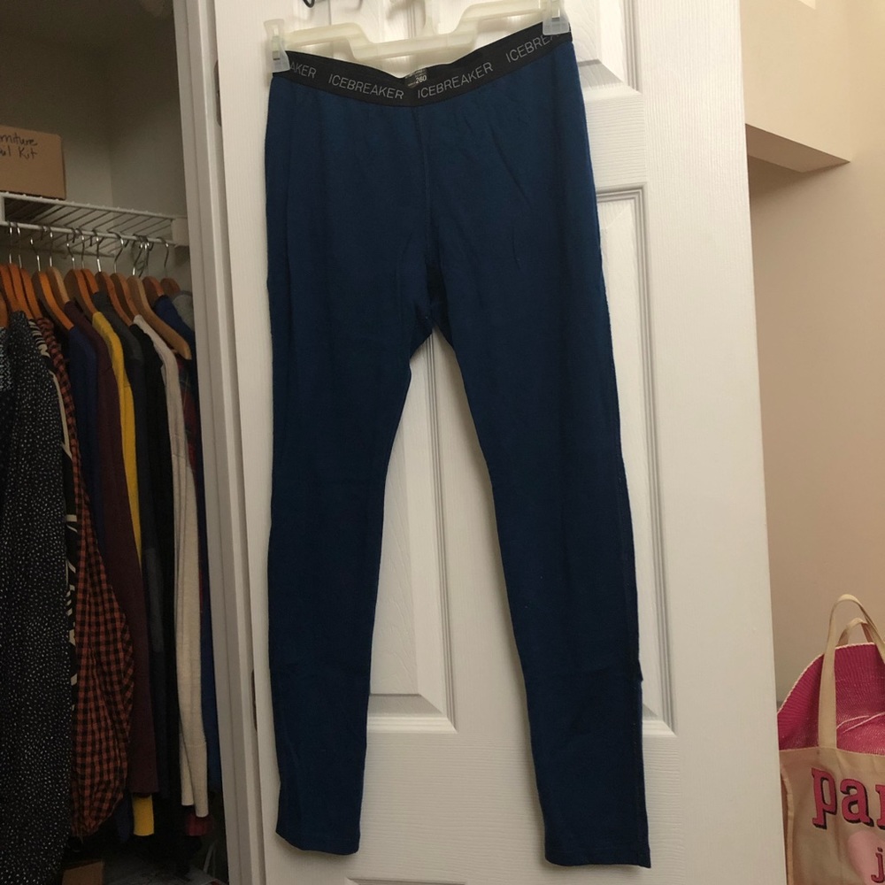 Icebreaker womens baselayer leggings XL blue